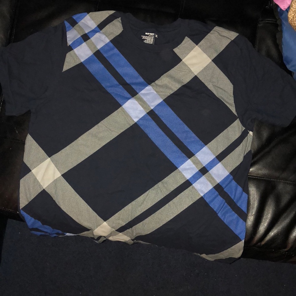 Navy Blue, Light Blue, & Gray Men’s Shirt!!